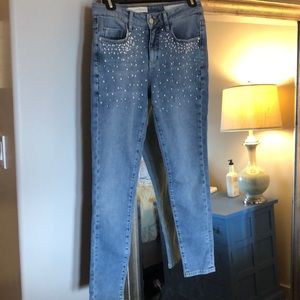 Anthropologie Jeans with Pearl Detailing